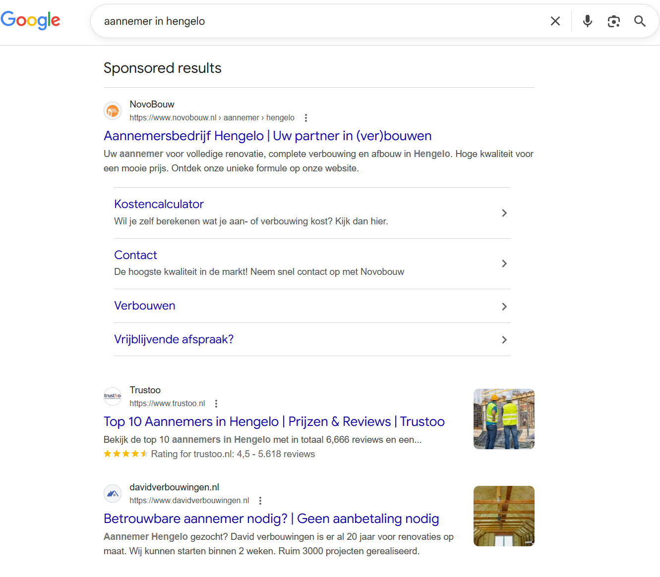adverteren voor bouwbedrijven